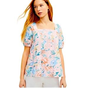 Loft Garden Lace Floral Blouse